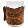 Handcrafted Leather Wrapped Whiskey Glass | Mahi Rocks glass