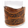 Handcrafted Leather Wrapped Whiskey Glass | Mahi Rocks glass