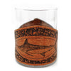 Handcrafted Leather Wrapped Whiskey Glass | Marlin Rocks Glass