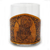 Handcrafted Leather Wrapped Whiskey Glass | Lab Bird Dog