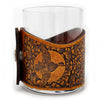 Handcrafted Leather Wrapped Whiskey Glass | Lab Bird Dog