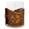 Handcrafted Leather Wrapped Whiskey Glass | Leaping Lab