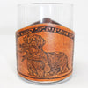 Handcrafted Leather Wrapped Whiskey Glass | Mallard Retrieved
