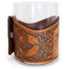 Handcrafted Leather Wrapped Whiskey Glass | Mallard Retrieved