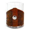 Handcrafted Leather Wrapped Whiskey Glass | Mallards in Flight