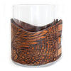 Handcrafted Leather Wrapped Whiskey Glass | American Eagle Dive Rocks Glass