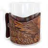 Handcrafted Leather Wrapped Whiskey Glass | American Eagle Dive Rocks Glass