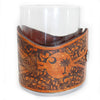 Handcrafted Leather Wrapped Whiskey Glass| SC Style Redfish Rocks Glass