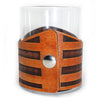 Handcrafted Leather Wrapped Whiskey Glass | Stars and Stripes Horizontal Rocks Glass