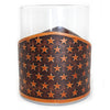 Handcrafted Leather Wrapped Whiskey Glass | Stars and Stripes Horizontal Rocks Glass