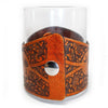 Handcrafted Leather Wrapped Whiskey Glass| SC Style Redfish Rocks Glass