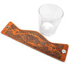 Handcrafted Whiskey Glass Leather Wrapped Glass | SC Style Striper Rocks Glass