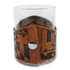 Handcrafted Leather Wrapped Whiskey Glass | MD Style Striper Rocks Glass