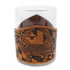 Handcrafted Leather Wrapped Whiskey Glass | MD Style Blue Crab Rocks Glass