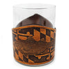 Handcrafted Leather Wrapped Whiskey Glass | MD Style Striper Rocks Glass