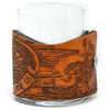 Handcrafted Leather Wrapped Whiskey Glass | Pirate Toast - NEPTUNE