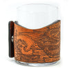 Handcrafted Leather Wrapped Whiskey Glass | Pirate Toast - Octopus