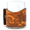 Handcrafted Leather Wrapped Whiskey Glass | Pirate Toast - Skeleton Pirate