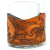 Handcrafted Leather Wrapped Whiskey Glass | Pirate Toast - Pirate Ship