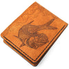 Handcrafted Twisting Tarpon Leather Bill Fold Wallet - Made to Order in USA