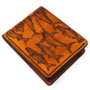 Handcrafted Saltwater Checklist Leather Bill Fold Wallet - Made to Order in USA