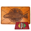 Handcrafted Leather Original Mens Wallet -  FL Flag Redfish