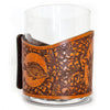 Handcrafted Leather Wrapped Whiskey Glass | Bass Morning Glory
