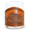Handcrafted Leather Wrapped Whiskey Glass | Bass Splash