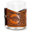 Handcrafted Leather Wrapped Whiskey Glass | Bass Splash