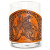 Handcrafted Leather Wrapped Whiskey Glass | Bass Get that Worm