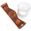 Handcrafted Leather Wrapped Whiskey Glass | Bass Get that Worm