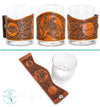 Handcrafted Leather Wrapped Whiskey Glass | Bass Get that Worm