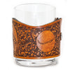 Handcrafted Leather Wrapped Whiskey Glass | Bass Get that Worm