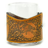 Handcrafted Leather Wrapped Whiskey Glass | Mallard Ducks