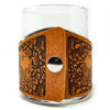 Handcrafted Leather Wrapped Whiskey Glass | Quail
