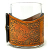 Handcrafted Leather Wrapped Whiskey Glass | Big Buck Deer