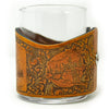 Handcrafted Leather Wrapped Whiskey Glass | Big Buck Deer