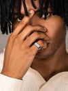 Rectangle Silver Signet Rings (Polished)