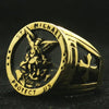 St. Michael the Archangel Vintage Ring - Gold and Black
