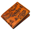Handcrafted Freshwater checklist Leather Bill Fold Wallet - Made to Order in USA