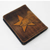 Handcrafted Leather Original Mens Wallet -  TX Flag Redfish