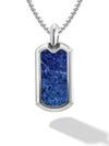 Lapis Lazuli Dog Tag Pendant Necklace