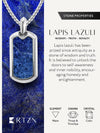 Lapis Lazuli Dog Tag Pendant Necklace