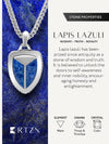 Lapis Lazuli Shield Pendant Necklace