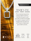 Tiger Eye Square Pendant Necklace