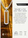 Tiger Eye Column Pendant Necklace