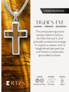 Tiger Eye Cross Pendant Necklace