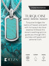 Turquoise Dog Tag Pendant Necklace