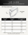 Rectangle Silver Signet Rings (Polished)