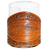 Handcrafted Leather Wrapped Whiskey Glass | Spotted Sea Trout Rocks Glass